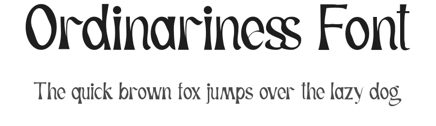 Ordinariness Font by CalligraphyFonts.net — Display Font