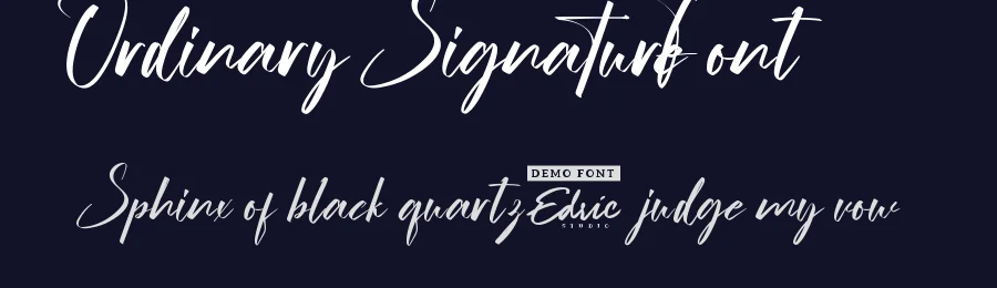 Ordinary Signature Font by edricstudio — Script Handwritten Font — thumbnail 2
