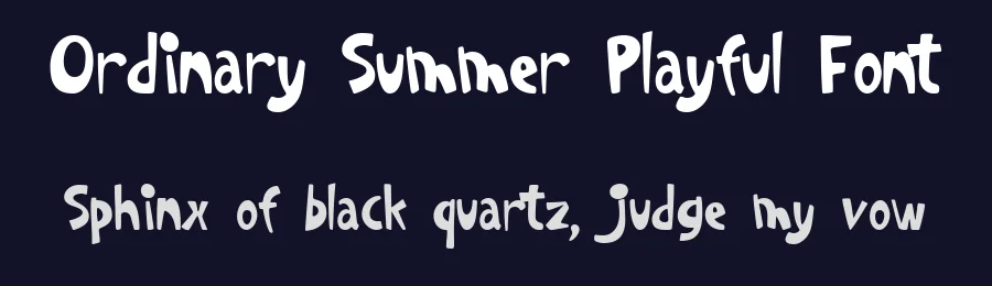 Ordinary Summer Playful Font by Littlehand — Display Font — thumbnail 2