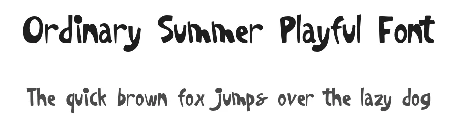 Ordinary Summer Playful Font by Littlehand — Display Font