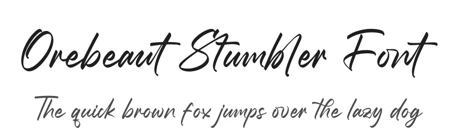 Orebeaut Stumbler Font by letterenastudios — Script Handwritten Font