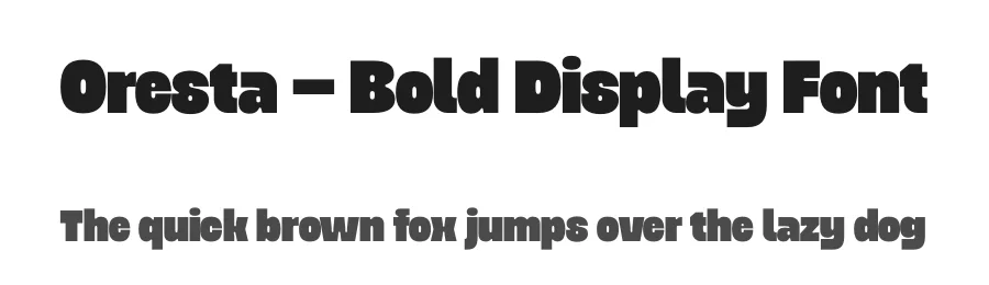Oresta – Bold Display Font by limitype — Display Font