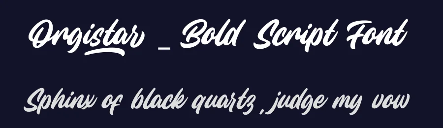 Orgistar – Bold Script Font by [email protected] — Script Handwritten Font — thumbnail 2