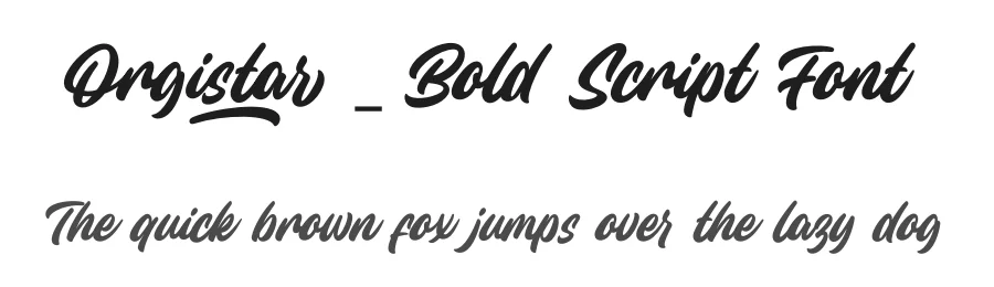Orgistar – Bold Script Font by [email protected] — Script Handwritten Font
