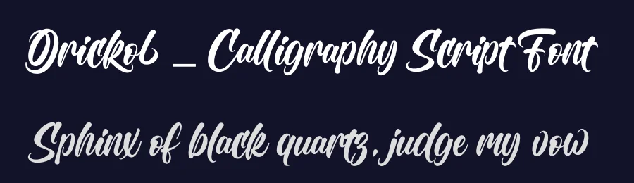 Orickol – Calligraphy Script Font by Hanzel Studio — Script Handwritten Font — thumbnail 2