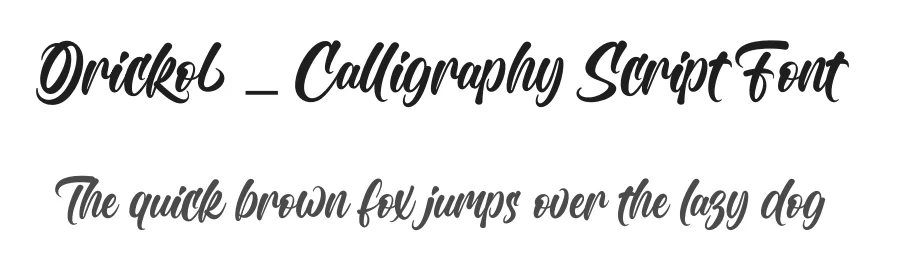 Orickol – Calligraphy Script Font by Hanzel Studio — Script Handwritten Font