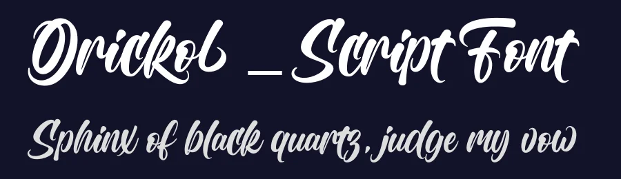 Orickol – Script Font by [email protected] — Script Handwritten Font — thumbnail 2