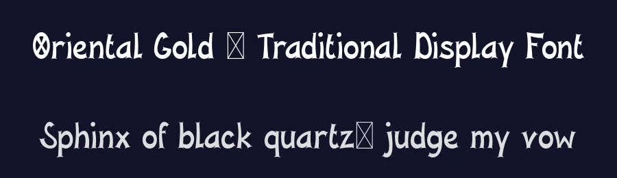 Oriental Gold – Traditional Display Font by Pikgura Type — Display Font — thumbnail 2