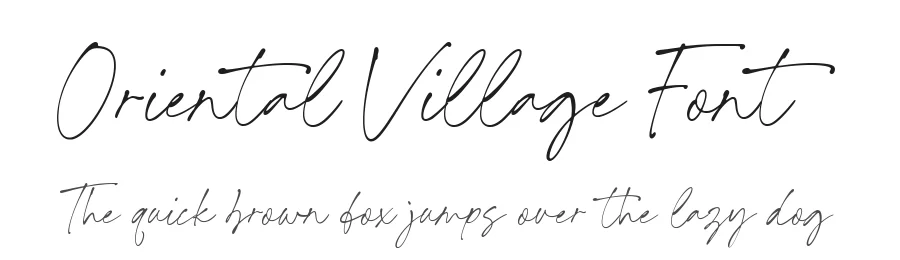 Oriental Village Font by Timur type — Script Handwritten Font