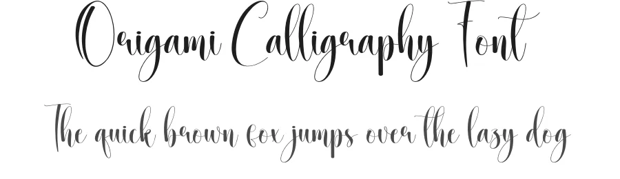 Origami Calligraphy Font by creativeletter — Script Handwritten Font
