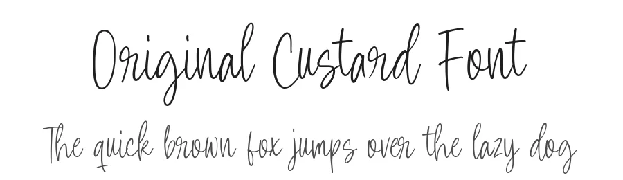 Original Custard Font by balpirick — Script Handwritten Font