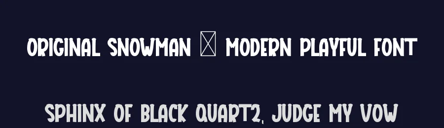 Original Snowman – Modern Playful Font by freshtypeink — Display Font — thumbnail 2