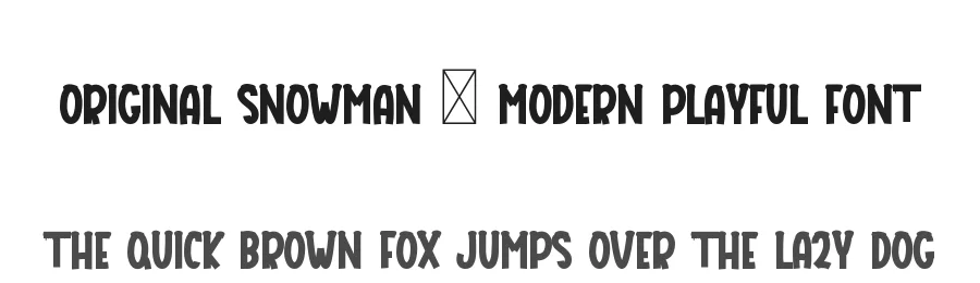 Original Snowman – Modern Playful Font by freshtypeink — Display Font