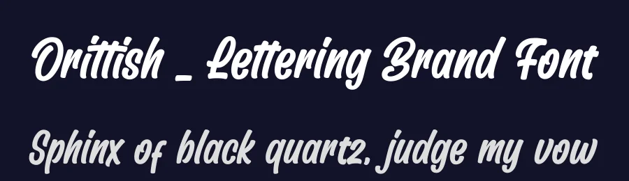 Orittish – Lettering Brand Font by [email protected] — Script Handwritten Font — thumbnail 2