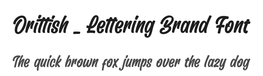 Orittish – Lettering Brand Font by [email protected] — Script Handwritten Font