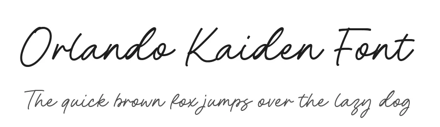 Orlando Kaiden Font by Timur type — Script Handwritten Font
