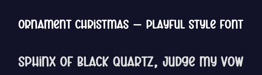 Ornament Christmas – Playful Style Font by creativeletter — Display Font — thumbnail 2