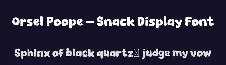 Orsel Poope – Snack Display Font by productype — Display Font — thumbnail 2