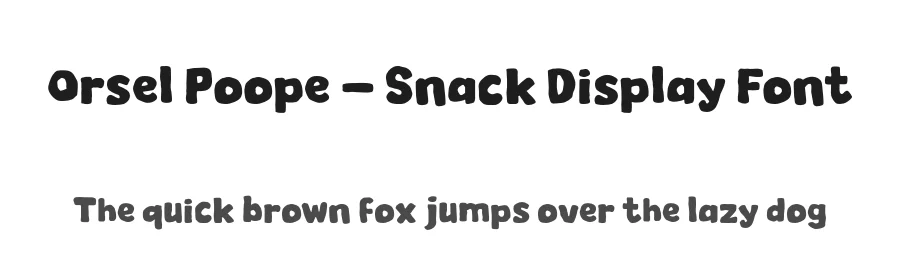 Orsel Poope – Snack Display Font by productype — Display Font
