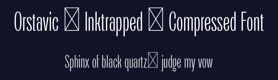 Orstavic – Inktrapped & Compressed Font by Zafara — Decorative Font — thumbnail 2