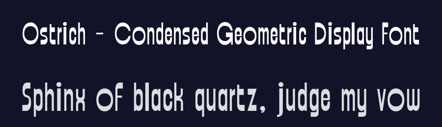 Ostrich – Condensed Geometric Display Font by roomspace.cl — Decorative Font — thumbnail 2