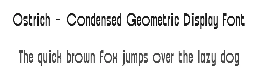 Ostrich – Condensed Geometric Display Font by roomspace.cl — Decorative Font