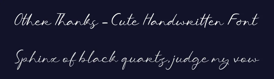 Other Thanks – Cute Handwritten Font by stylishtype.co — Script Handwritten Font — thumbnail 2