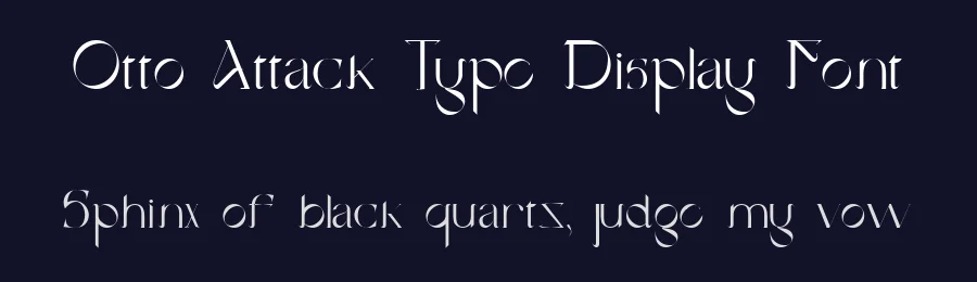 Otto Attack Type Display Font by Ivan Tsanko — Display Font — thumbnail 2