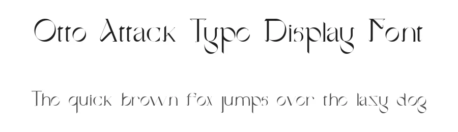 Otto Attack Type Display Font by Ivan Tsanko — Display Font