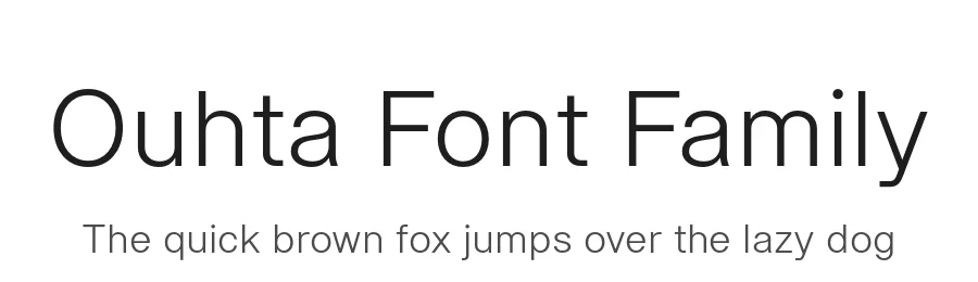 Ouhta Font Family by Punchform — Sans Serif Font
