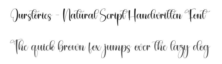 Ourstories – Natural Script Handwritten Font by creativeletter — Script Handwritten Font