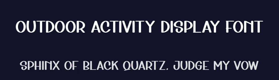 Outdoor Activity Display Font by andikastudio — Display Font — thumbnail 2