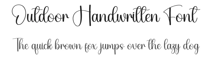 Outdoor Handwritten Font by creativeletter — Script Handwritten Font