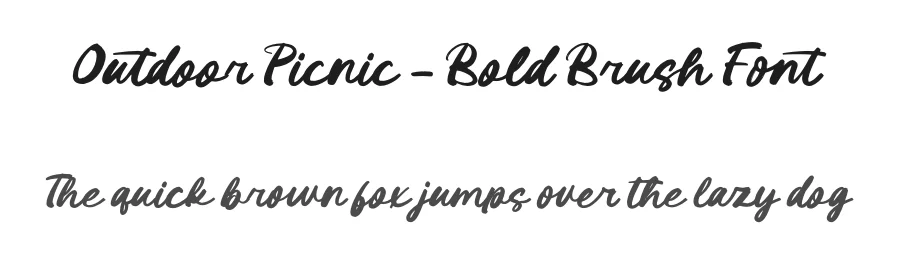 Outdoor Picnic – Bold Brush Font by letterenastudios — Script Handwritten Font