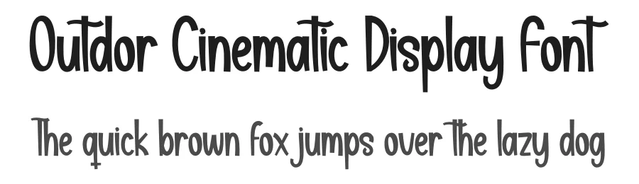Outdor Cinematic Display Font by andikastudio — Display Font
