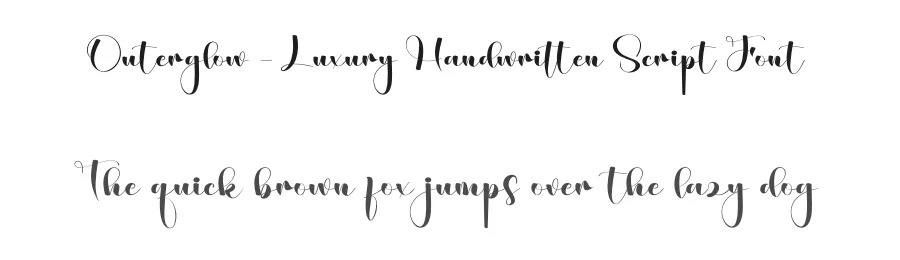 Outerglow – Luxury Handwritten Script Font by creativeletter — Script Handwritten Font