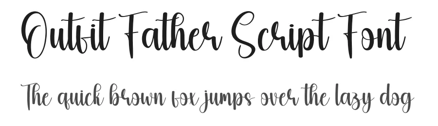 Outfit Father Script Font by creativeletter — Script Handwritten Font