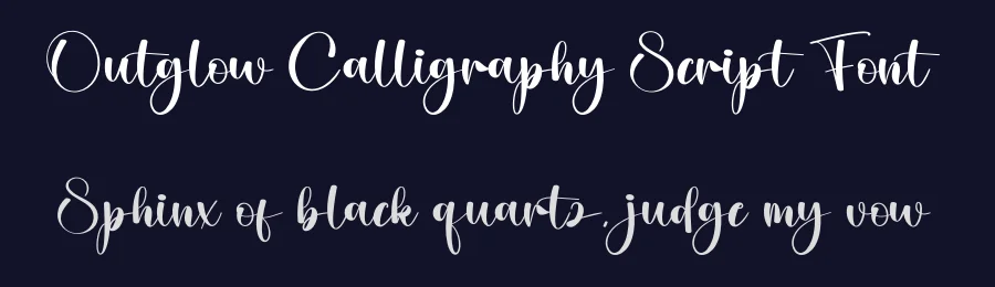 Outglow Calligraphy Script Font by creativeletter — Script Handwritten Font — thumbnail 2