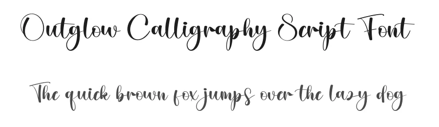 Outglow Calligraphy Script Font by creativeletter — Script Handwritten Font