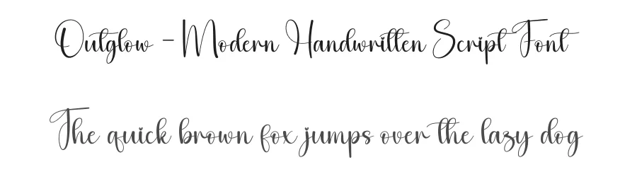 Outglow – Modern Handwritten Script Font by andikastudio — Script Handwritten Font