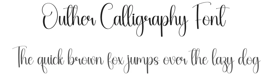 Outher Calligraphy Font by creativeletter — Script Handwritten Font