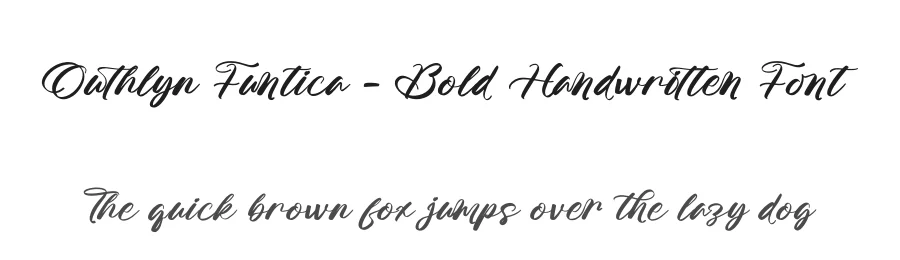 Outhlyn Funtica – Bold Handwritten Font by stylishtype.co — Script Handwritten Font