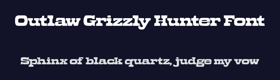 Outlaw Grizzly Hunter Font by ResourceBoy — Display Font — thumbnail 2