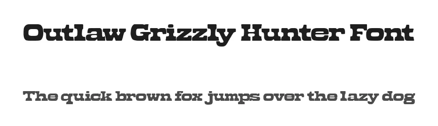 Outlaw Grizzly Hunter Font by ResourceBoy — Display Font