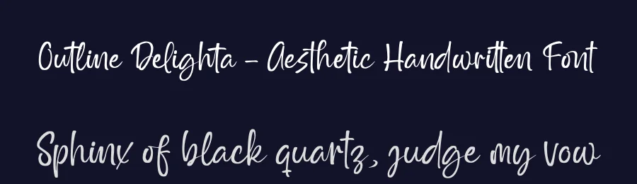 Outline Delighta – Aesthetic Handwritten Font by letterenastudios — Script Handwritten Font — thumbnail 2