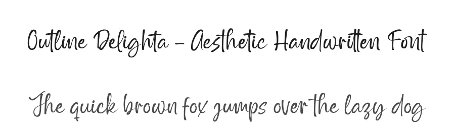 Outline Delighta – Aesthetic Handwritten Font by letterenastudios — Script Handwritten Font