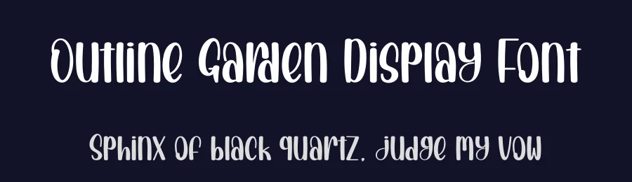 Outline Garden Display Font by creativeletter — Display Font — thumbnail 2