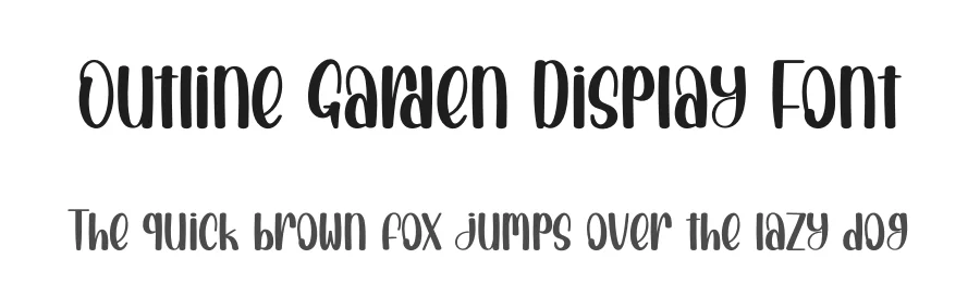 Outline Garden Display Font by creativeletter — Display Font