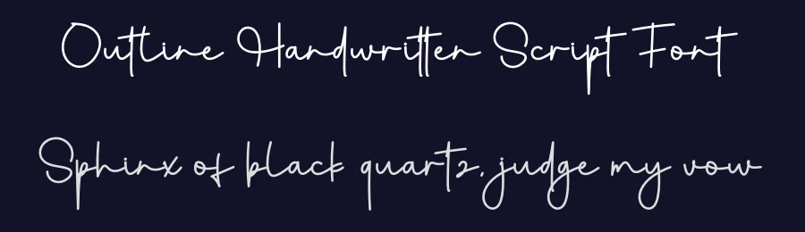 Outline Handwritten Script Font by creativeletter — Script Handwritten Font — thumbnail 2