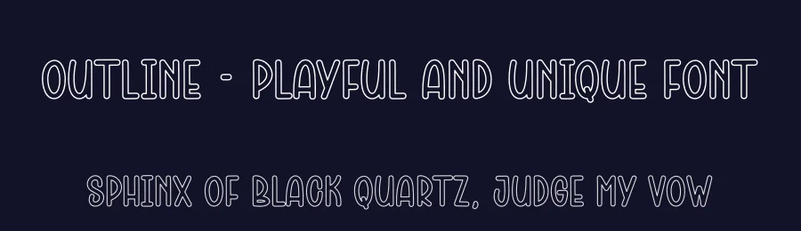 Outline – Playful And Unique Font by andikastudio — Display Font — thumbnail 2